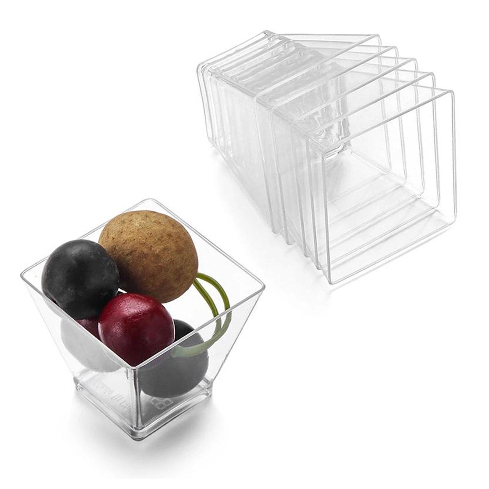 Transparent Dessert Cup Disposable Dessert Cup Yogurt Cups Pudding Cups Plastic Food Container Chocolate Jelly Mousse Fruit Snacks Cups Mini Dessert Cups Party Wedding Tableware. 