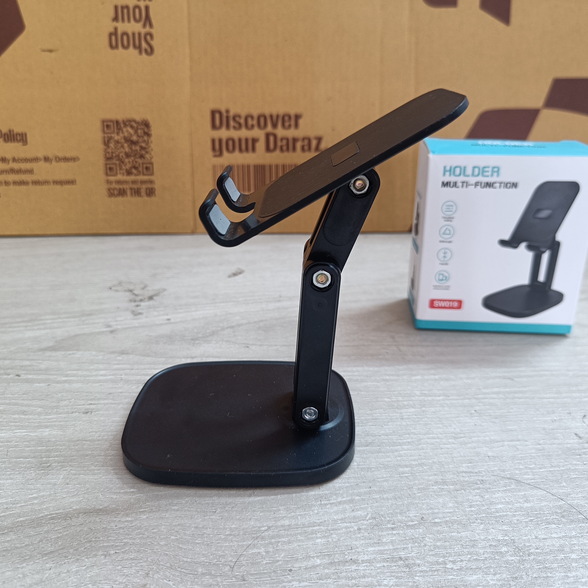 SW-019 Mobile Phone Holder Stand - Black - Phone Stand - Mobile Stand. 