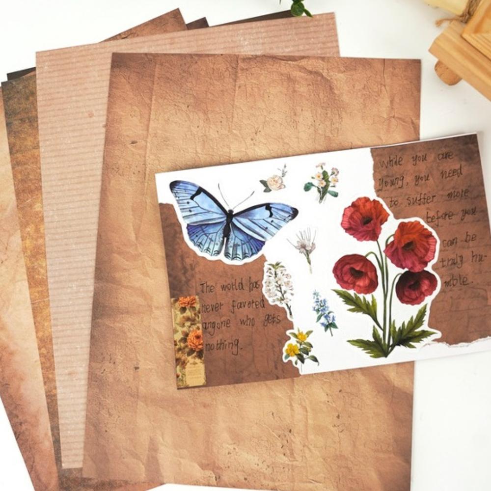48 Sheets Vintage Paper Creative A4 Size High-Quality Letter Paper Smooth Texture Vintage Design Writing Paper for Invitations. 
