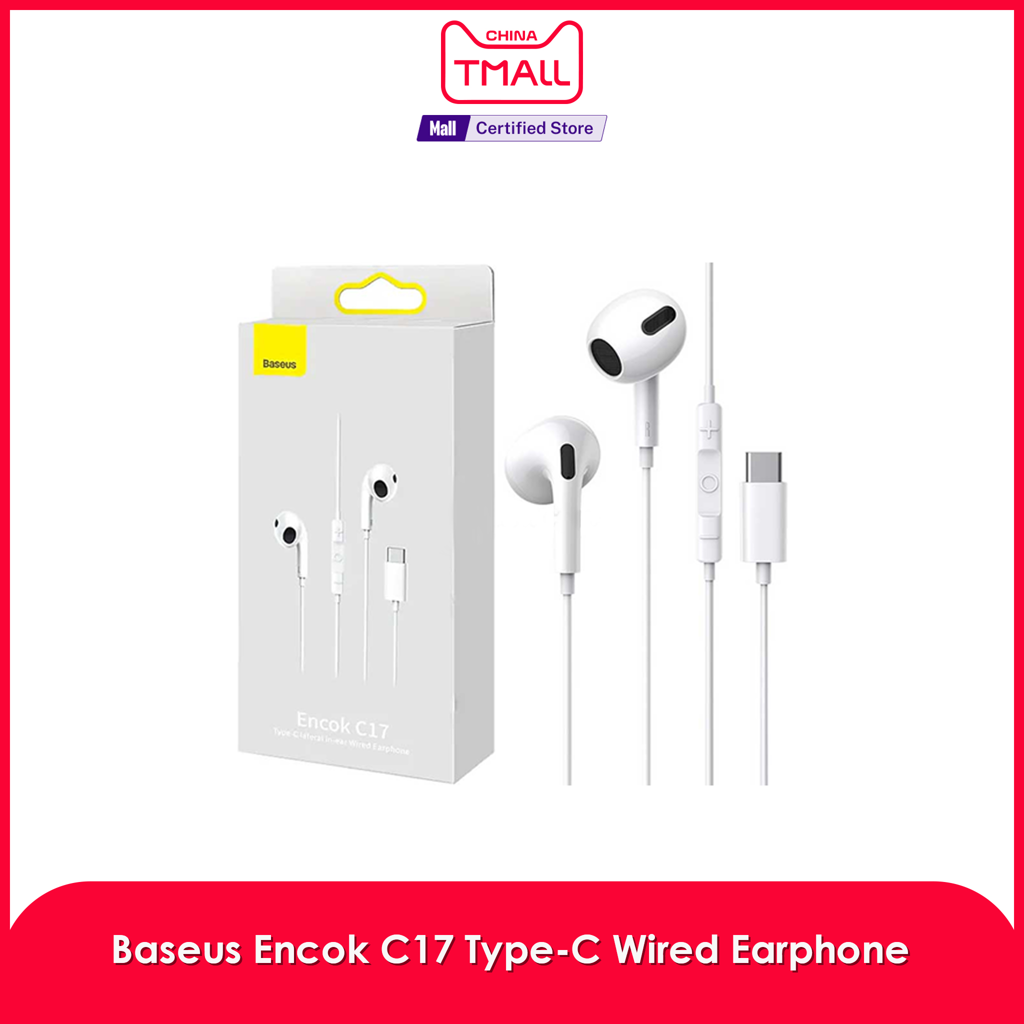 Baseus Encok C17 Type-C In-Ear Earphone - Headphone