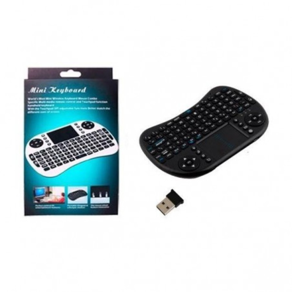 i8 Mini Wireless Keyboard With Touch Mouse Pad backlit. 