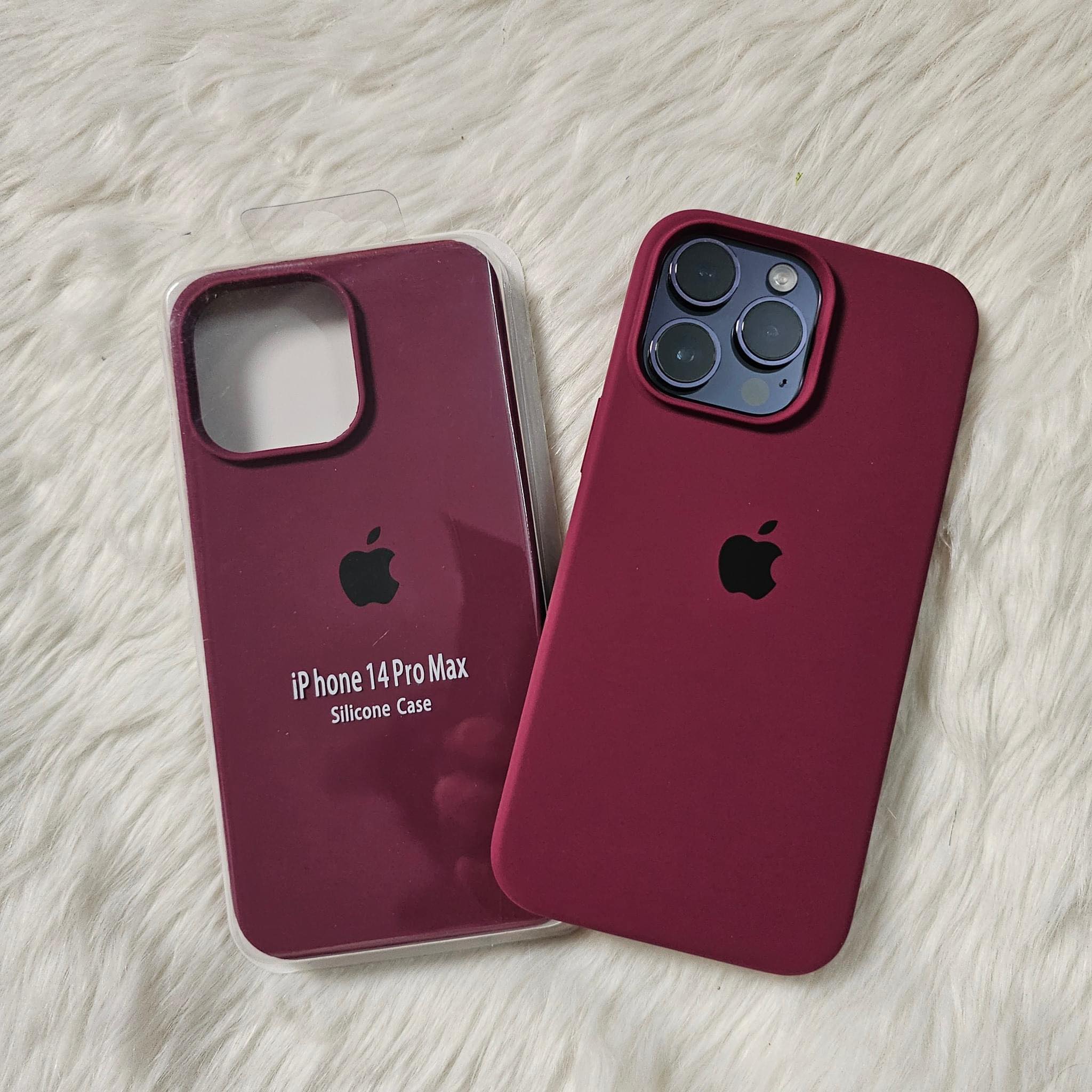 For IPhone 15 / IPhone 15 Plus / IPhone 15 Pro / IPhone 15 Pro Max Luxury Silicone Protect Back Cover Soft Case[Maroon Colour]