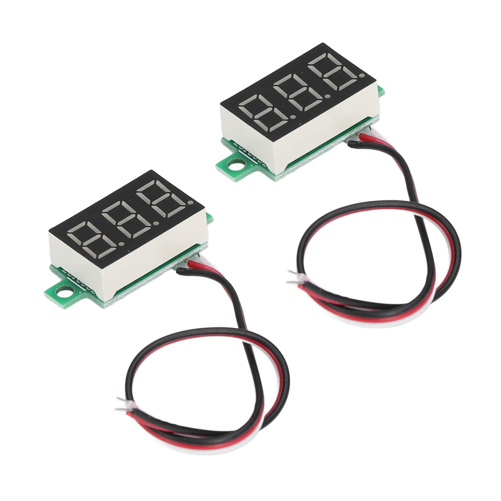 2Pcs Digital Voltmeter Voltage Meter PCB 3 Wire 0.36in LED 0.00V‑30.0V. 