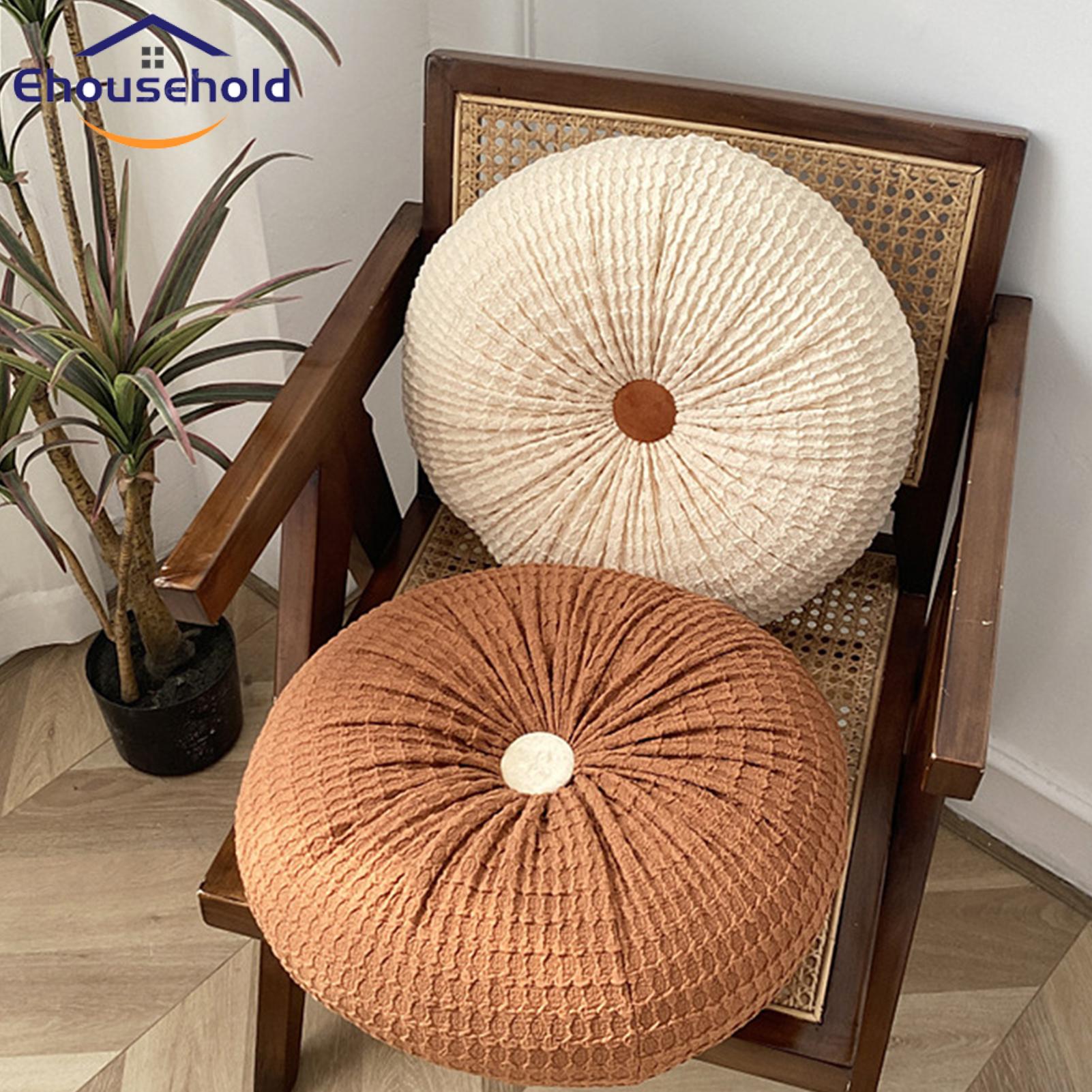 Handmade Circular Design Pillows Luxurious Handmade Round Throw Pillows for Office Chair Sofa European Style Solid Colour Cushions for Southeast Asian Buyers Round Decorative Throw Pillows. 