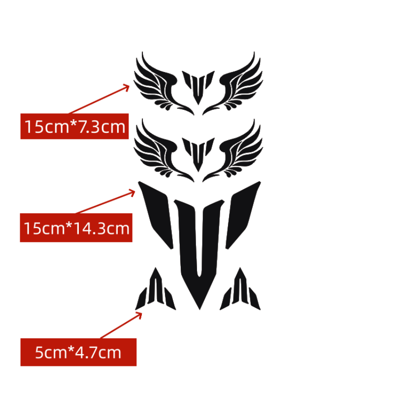 A Set 30*15cm Sticker Reflective Vinyl Mt Logo Motorcycle Sticker For YAMAHA Mt-10 Mt-09 Mt-07 Mt-03 MT 10 09 07 03 Refit Decal. 