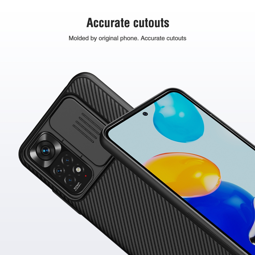 For Xiaomi Redmi Note 11 4G Global NILLKIN Black Mirror Series Camshield PC Phone Case. 