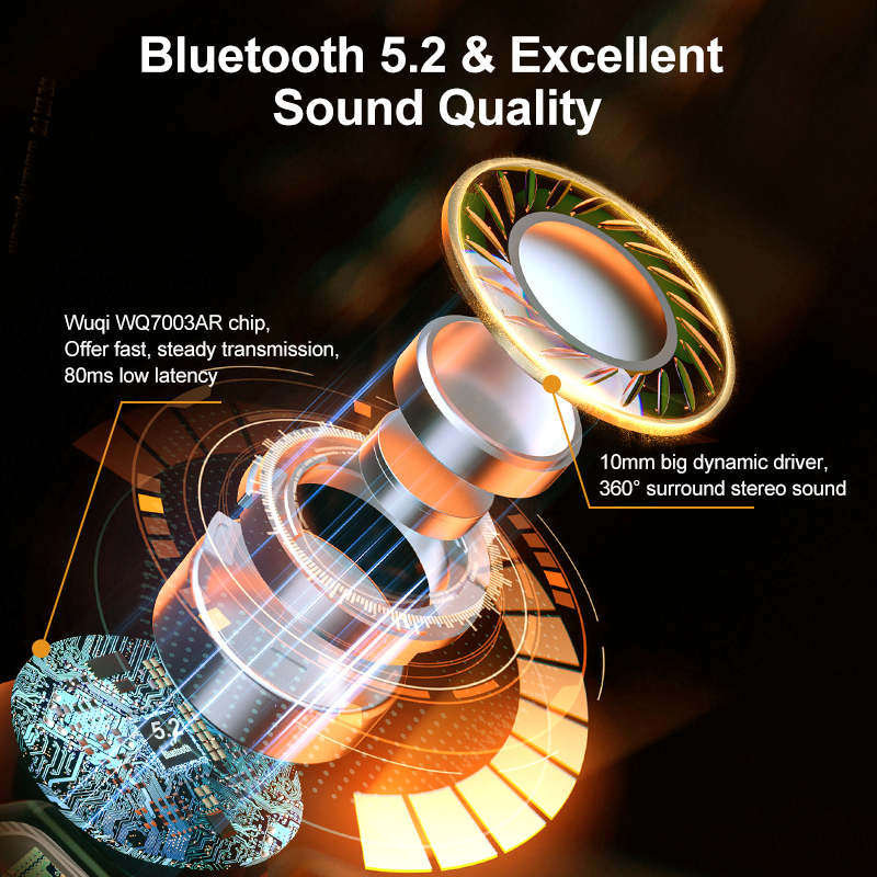 QCY HT07 Active Noise Cancelling TWS Earbuds 40dB ANC Wireless Earphone 6 Mic AI HD Call BT 5.2 Transparency Mode Headphones 32H. 