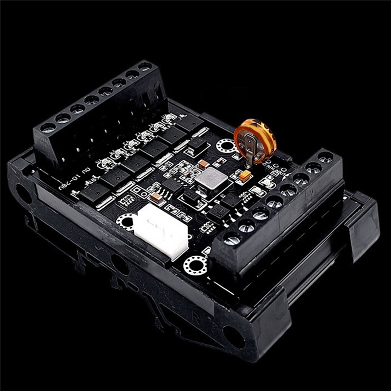 FX1N-14MT PLC Industrial Control Board Replacement Spare Parts Case+USB-TTL Cable PLC Analog Input/Output with Guide Rail. 