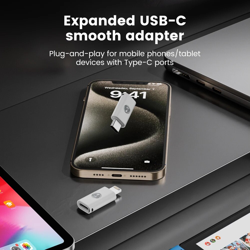 Olaf USB C To Lightning Adapter USB C Cable to IOS Adaptador Lightning Male to Type C Female Converter For iPhone 15 14 13. 