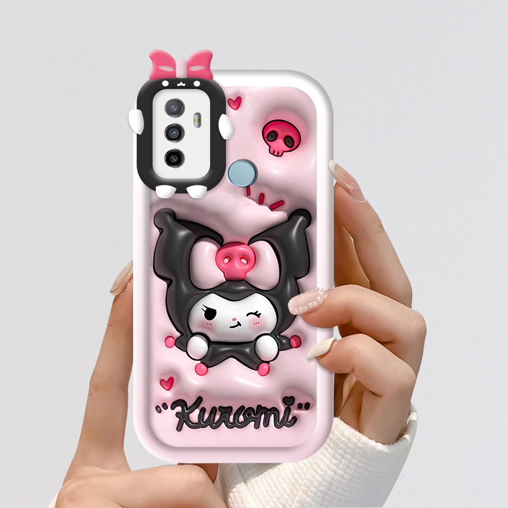 ZeroQiQi for OPPO A53 2020 A33 2020 Back Cover Cute Stereo Cartoon  Monster Lens Phone Case Thin Soft Drop Resistant Protective Cover