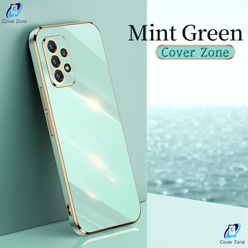 For Samsung Galaxy A32 4G Plating Soft Casing Silicone Square Frame Phone Case For Samsung A32 4G Shiny Bling Back Cover (Back Case Cover For Smartphone). 