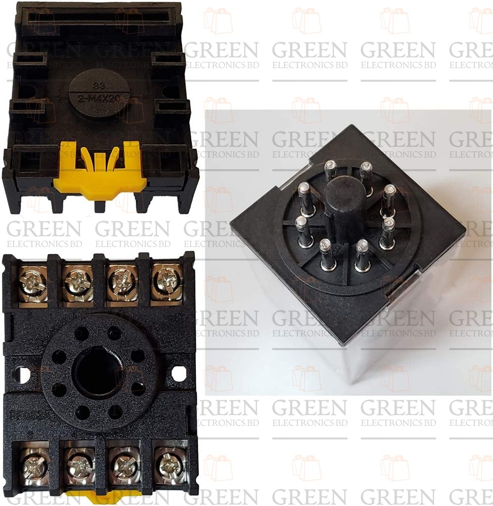 MK2P-I 10A 220V AC Electromagnetic Relay With 8 Pin Round Base Coil Voltage AC 220V 2 pole Use For Household & Industrial 8 Pin Relay Switches. 