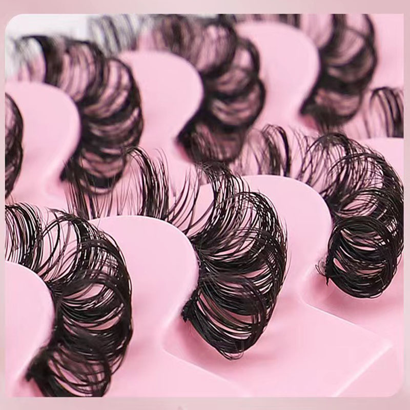 New 10Pairs Lashes DD Curl 8-23mm Russian False Eyelashes Mink Eyelashes Reusable 3D Fluffy False Lashes Eyelash Extension Cilio. 