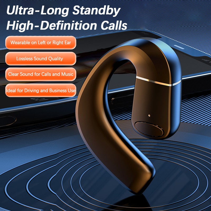 V7 V5.4 Bluetooth earphone Digital open type non in ear hanging ear type single ear,180 ° rotation for both left and right ears