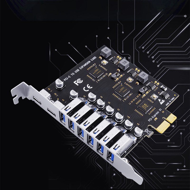 USB 3.2 and Type C PCI-E Expansion Card PCIE to USB Controller. 
