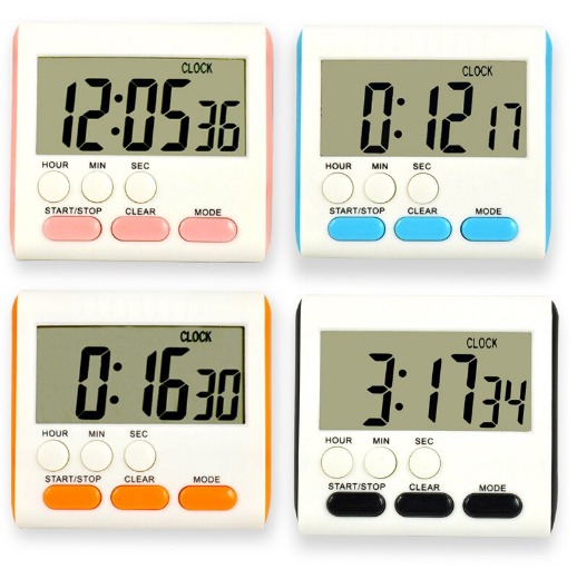 Kitchen Clock English 24-hour Electronic Timer Digital Reminder Alarm Clocks Cooking Countdown Timer LCD Multifunction Home. 