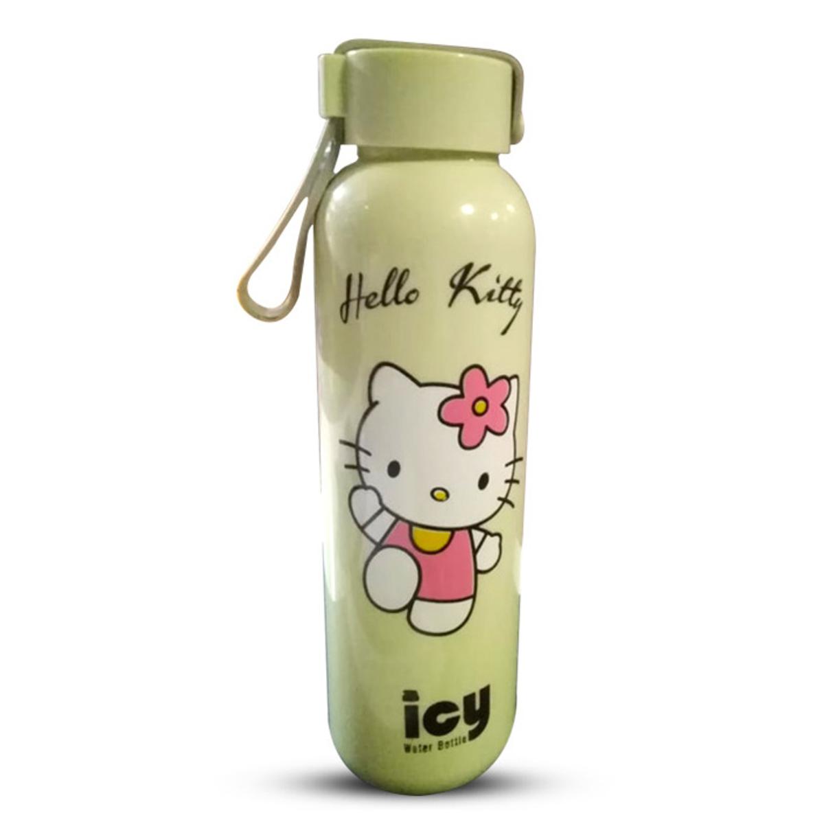 1pc Cute Push-button Insulated Water Bottle, 304 Stainless Steel