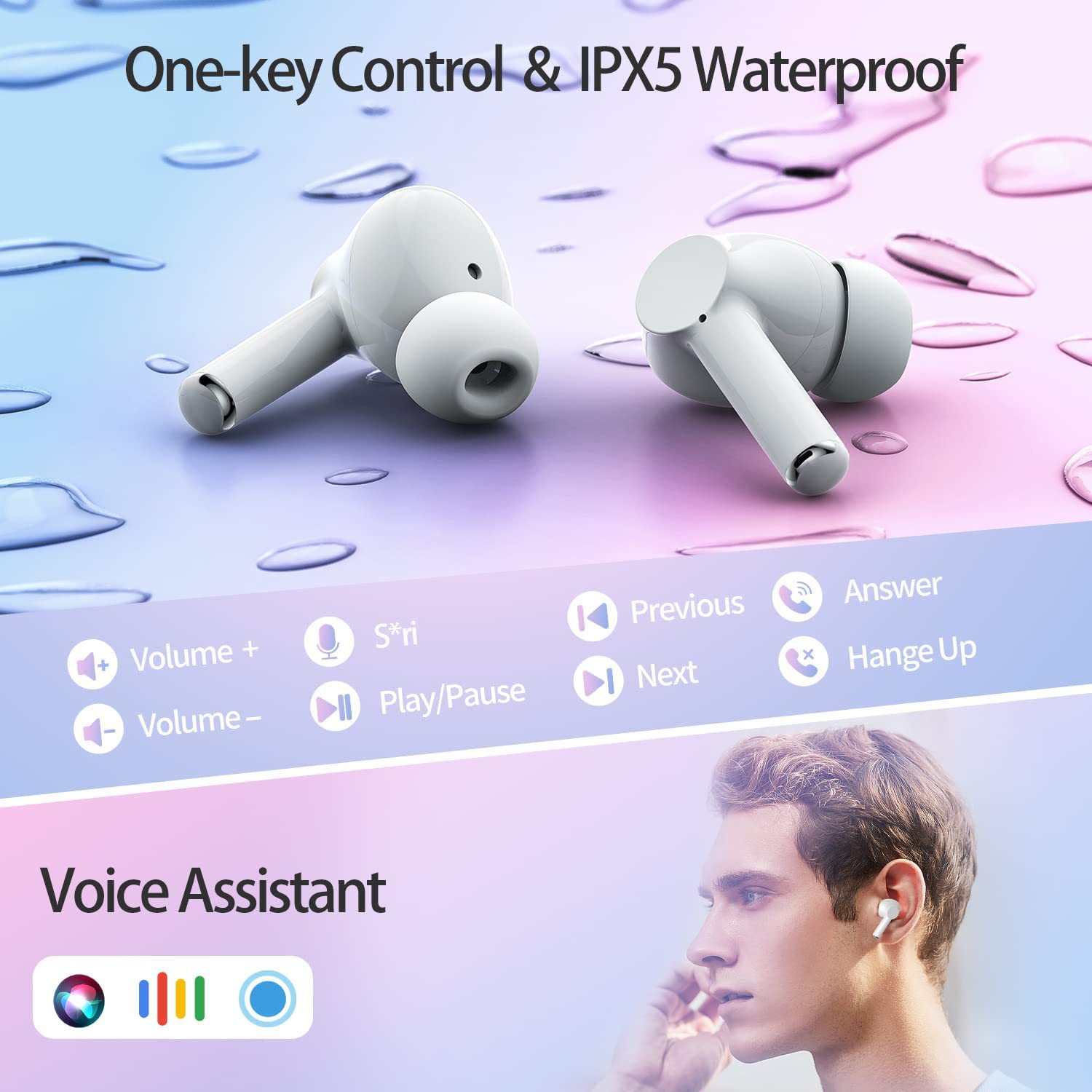 Cross-border Y42 Pro-B Digital Display True Wireless Bluetooth Headset ANC ENC Dual Mi Noise Reduction Sports X08TWS. 