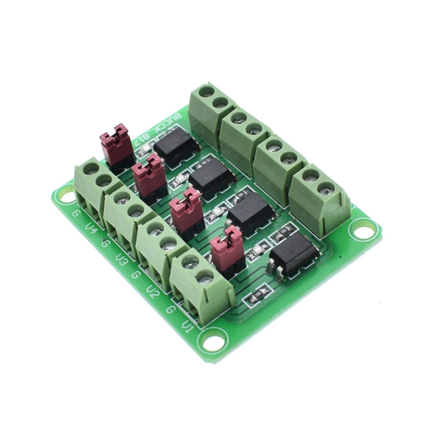 PC817 4 Channel Optocoupler Isolation Board Voltage Converter Adapter Module 3.6-30V Driver Photoelectric Isolated Module PC 817. 