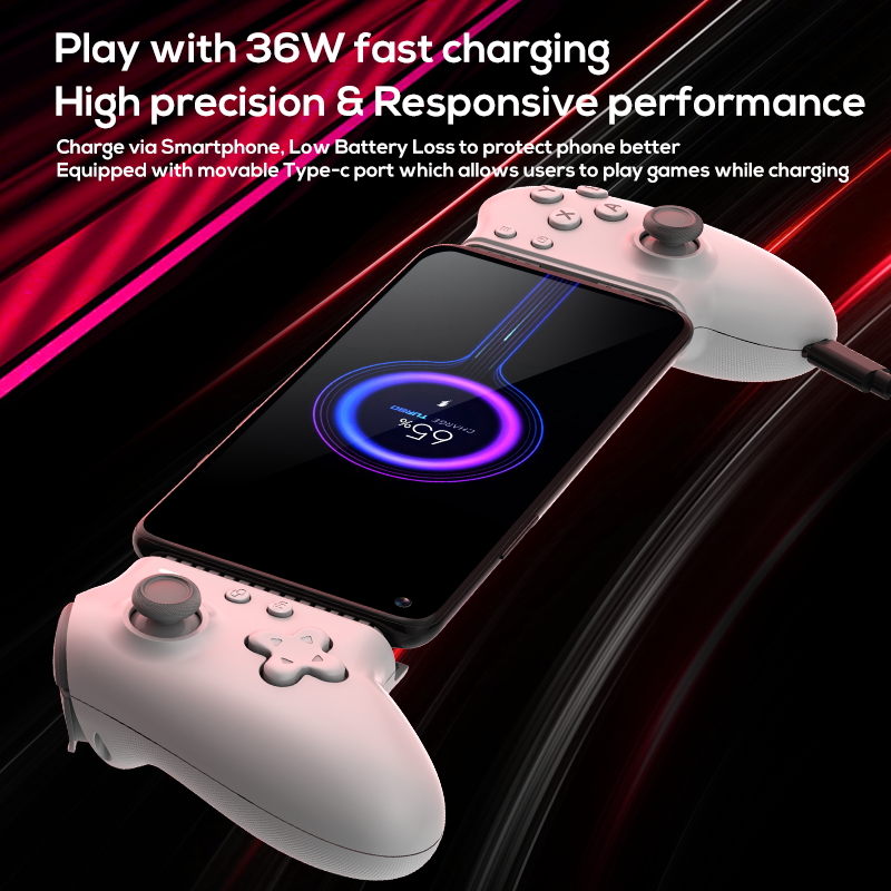 MEMO S3 Type-C Wired BT Wireless Multi-Mode Mobile Game Pad Controller Joystick for Phone and Tablet Android iOS. 