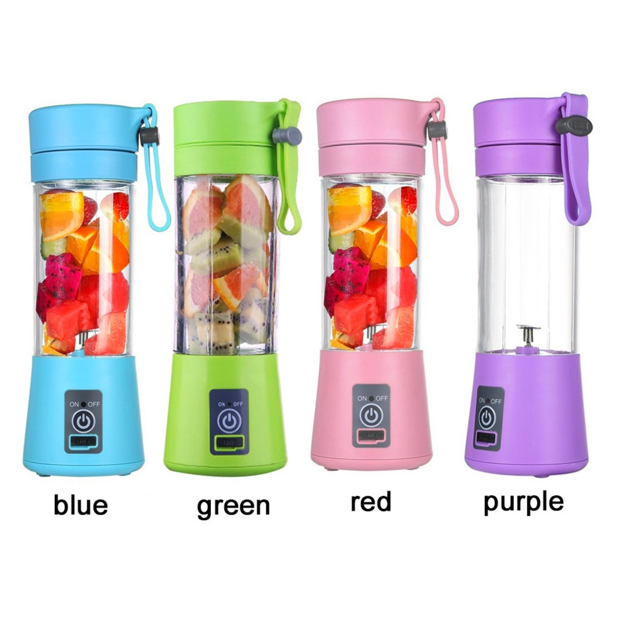 Mini Portable Blender 400ml Juicer Blender Fruit Mixing Machine With Usb Charger Cable 4 Blades. 