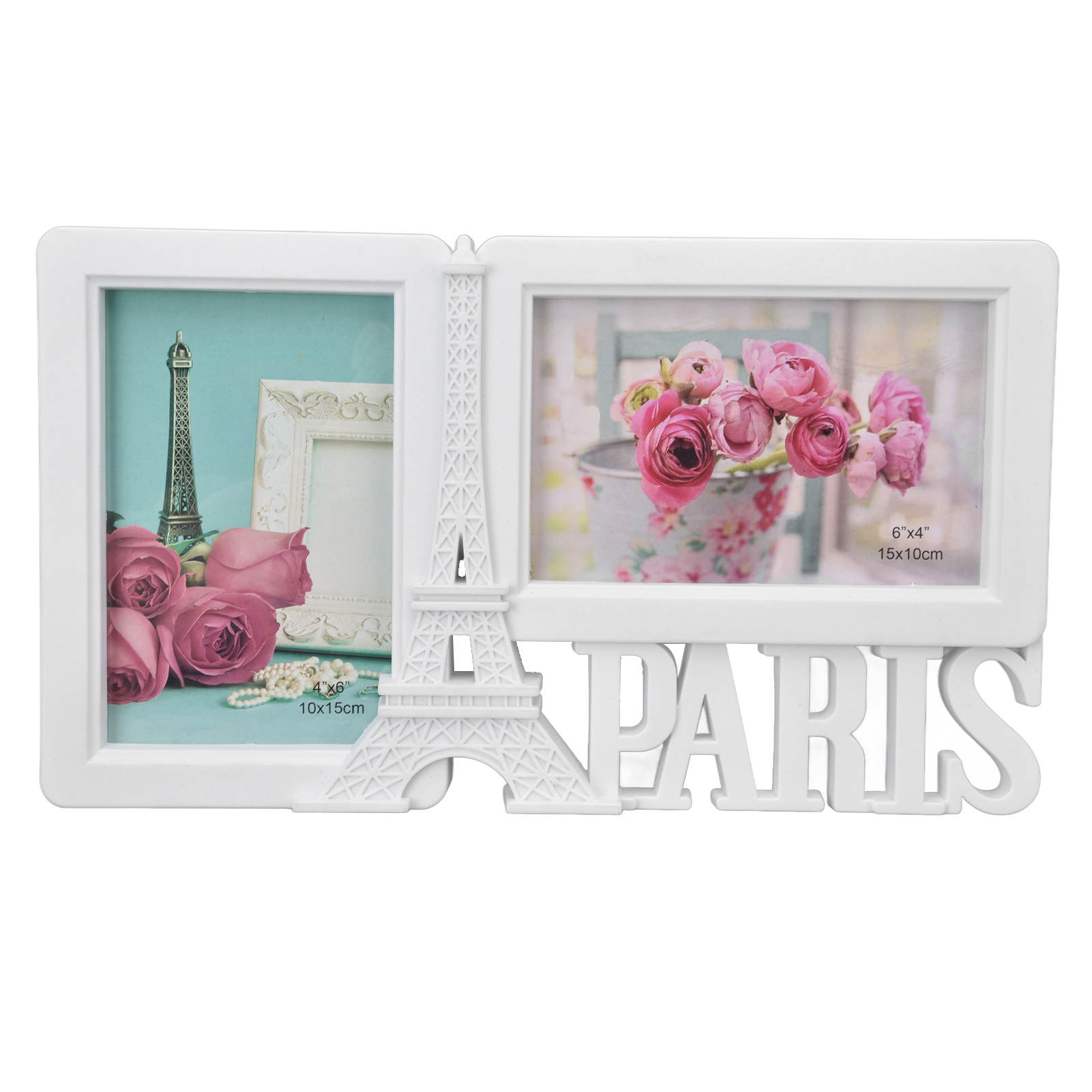 2PCS Rectangle Photo Frame Home Decorative Photo Frame 2 Hole Wedding Picture US. 
