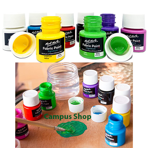 Mont Marte 8 Fabric Color Box, 20ml Paint Set for Fabric Painting & Design. 