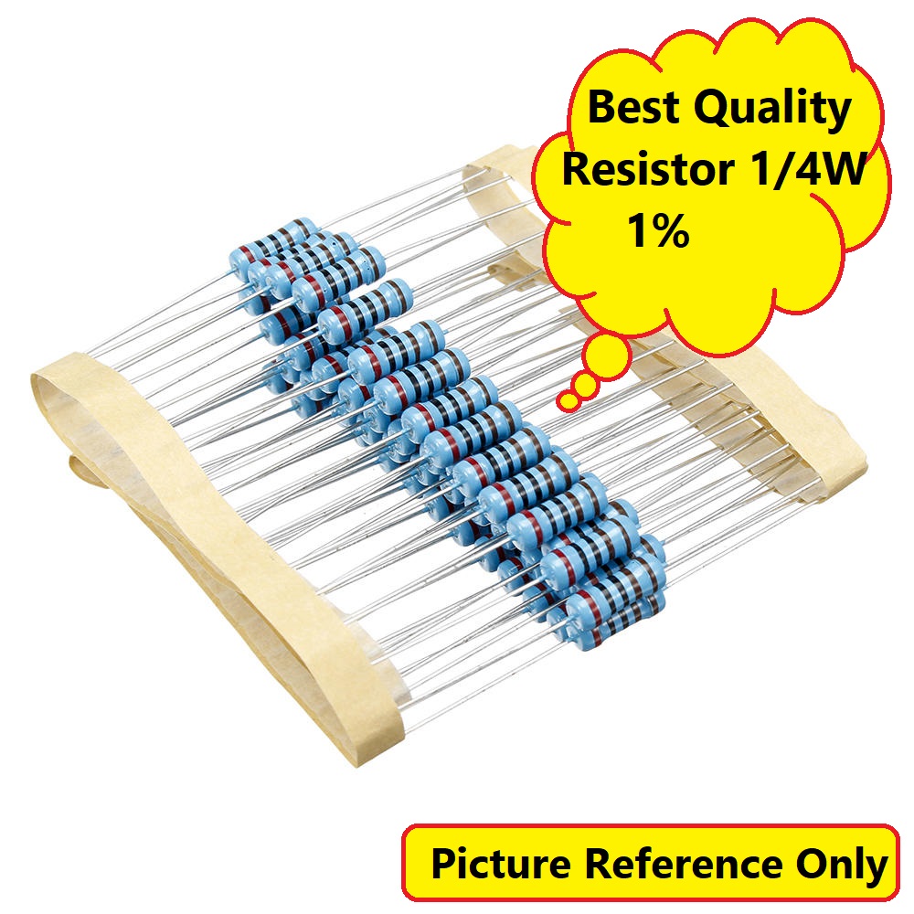 50Pcs- Tolerance 1% 330 Ohm 1/4W Resistors 330 Ohm Carbon Film Resistor 330 Ohm Resistance 0.25 Watt Fixed Resistors Passive Components Electronics Circuitry & Parts. 