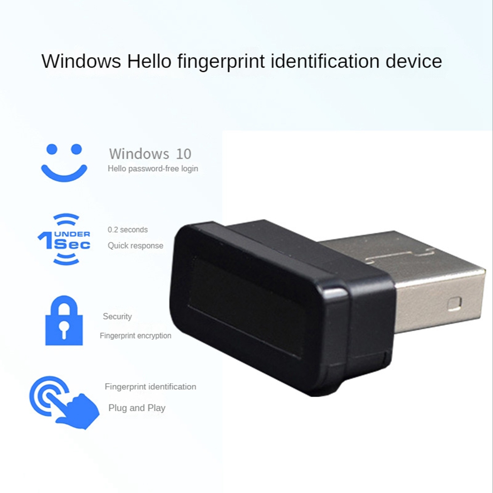 （New）1 PC Portable Multifunctional for MINI UB Fingerprint Reader Device for Window 10 Hello Biometric ecurity Key. 