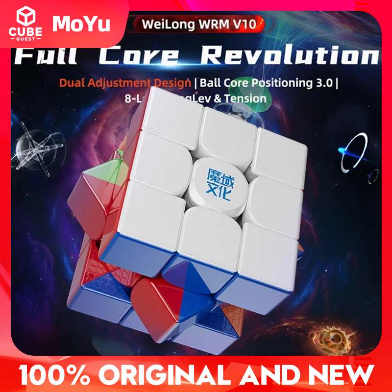 [CubeQuest]MoYu WeiLong WRM V10 3x3x3 2024 20M Ball Core MagLev Magic Cloth Version Maglev Cube PUZZLE TOYS