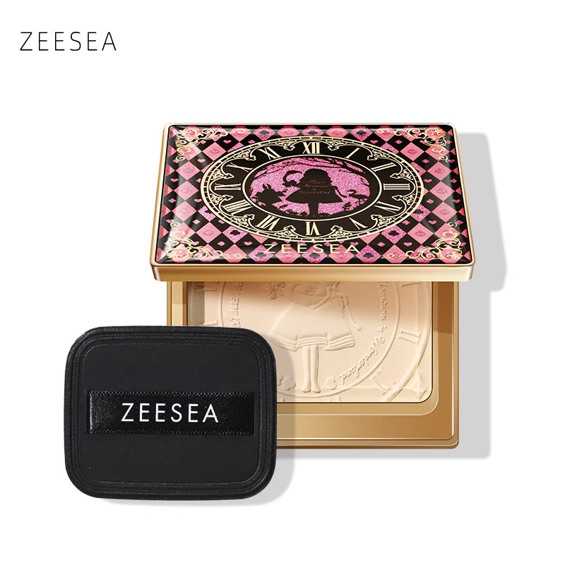 ZEESEA Compact Foundation Powder Natural Light Coverage Matte Soft Waterproof Oil Control Setting Powder. 