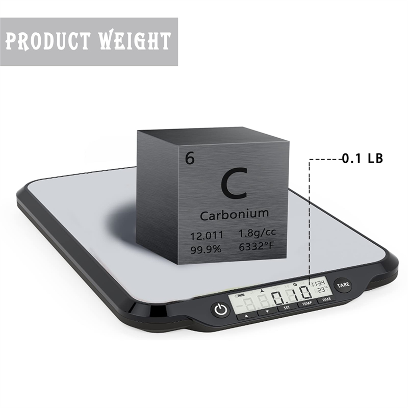 1 Inch Block Metal, High Density Elements Block Pure Metal, for Elements Collections Lab Experiment Material,C. 