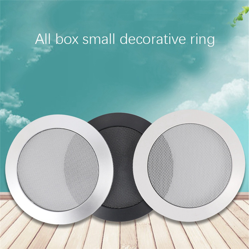 2X Ceiling Speaker Grille, 4-Inch Ceiling Embedded Audio Speaker Grille(Silver). 