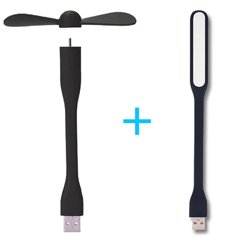Creative Usb Fan Flexible Portable Mini And Led Light Lamp Xiaomi Book