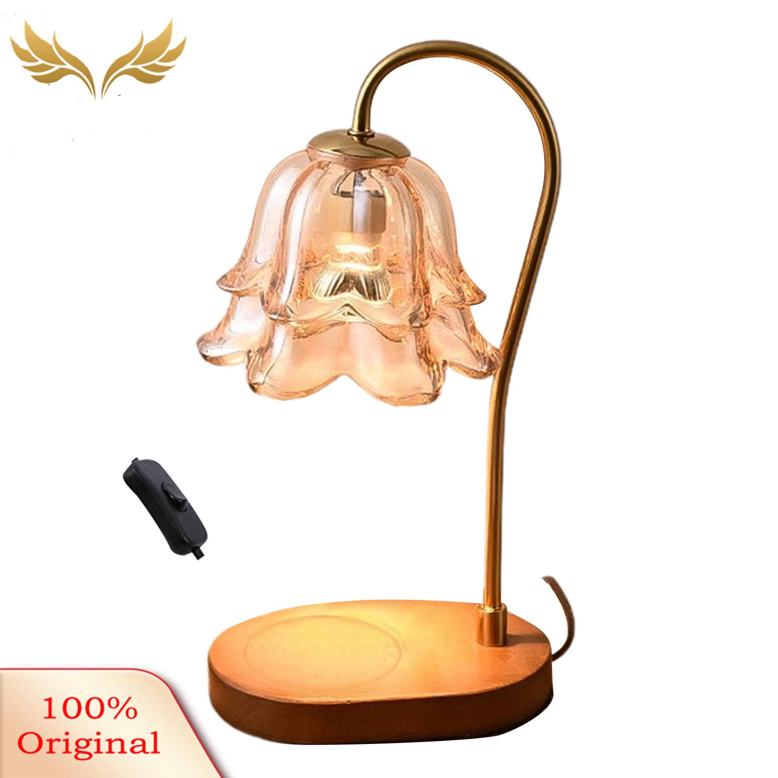 Aromatherapy Lamp Wooden Base Candle Warmer Lamp with Timer Function Adjustable Brightness Scented Wax Melter Table Lamp for Home Decor Buyers' Favorite Yoga Room Candle Light