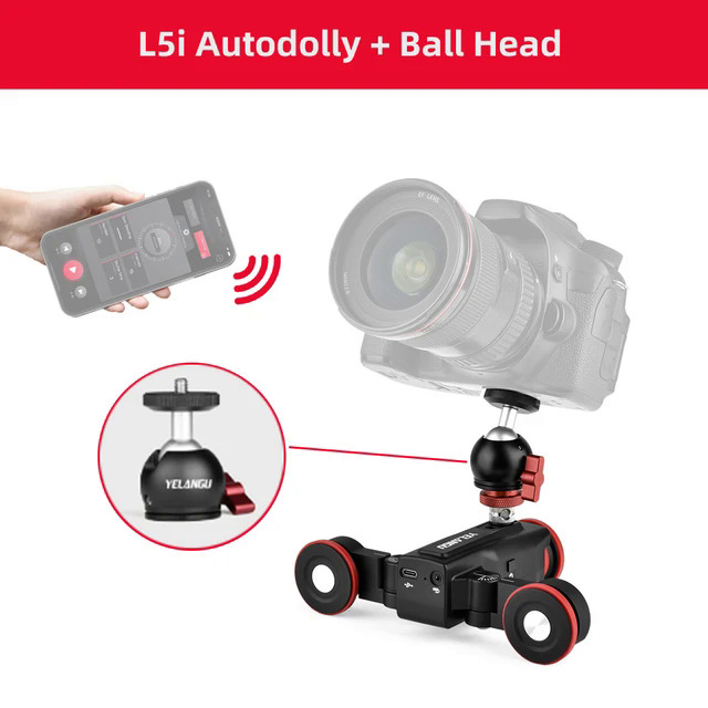 L5 Motorized Camera Slider Automatic Video Dolly Car Rail Systems for DSLR Camera Sony iPhone with App Control //////////////////////////////////////////////////////////////////////////////////////////////////. 
