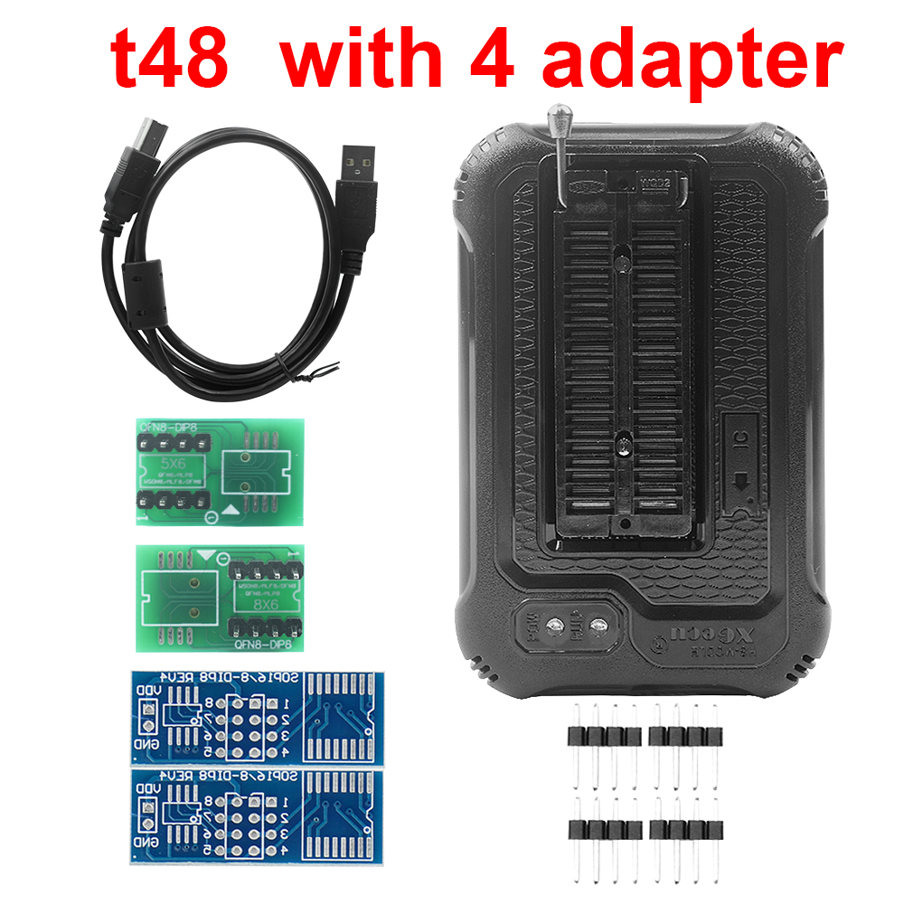 XGecu T48 Programmer 56 Pin Drivers ISP Support 21000+ with 30 adapters Original EMMC-ISP Version 1 /ADP_F48_EX-2 /EX-1 Adapter minghao. 