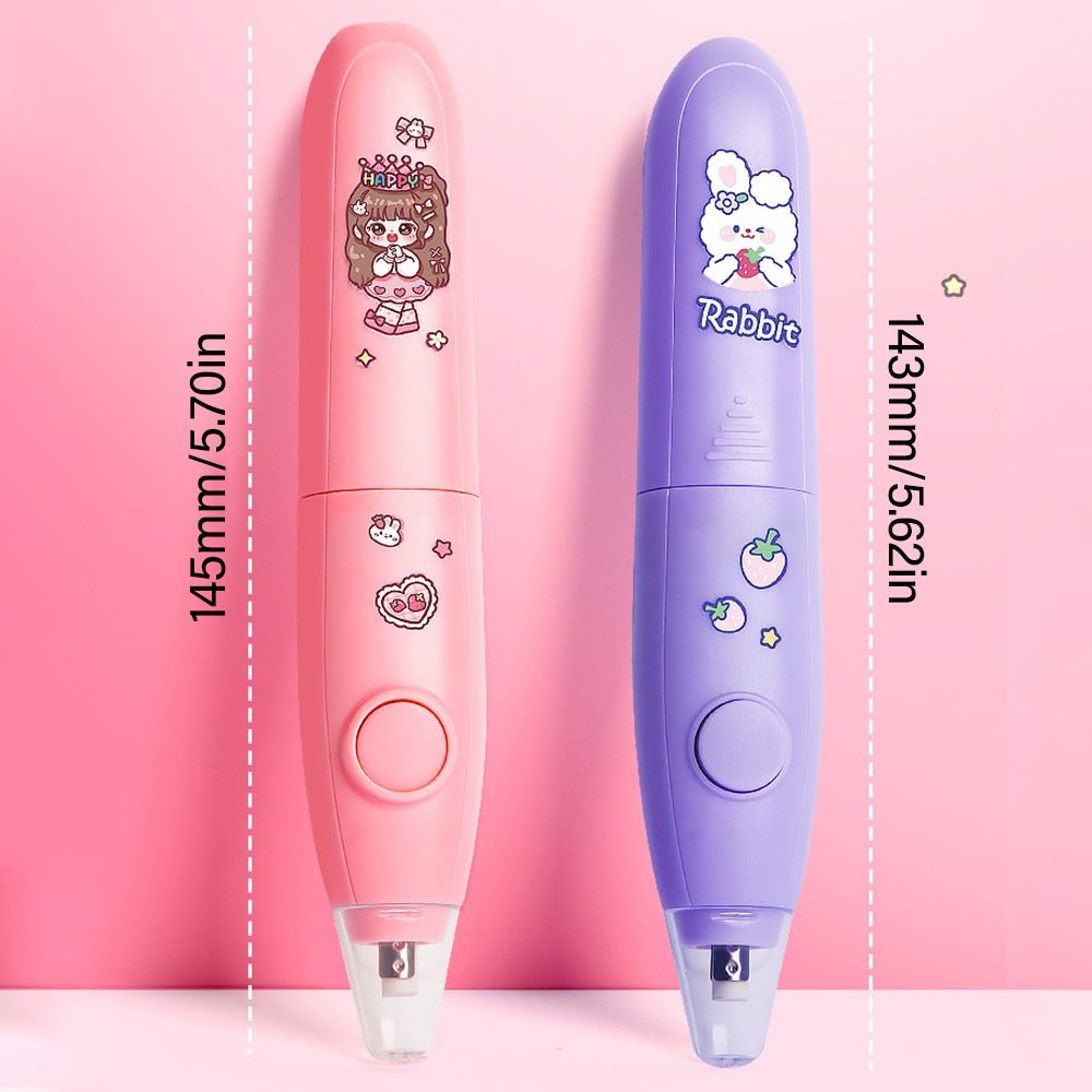 Cartoon For Sketch Writing Drawing Students Rechargeable/Battery Powered Automatic Pencil Eraser Electric Eraser Correction Tools. 