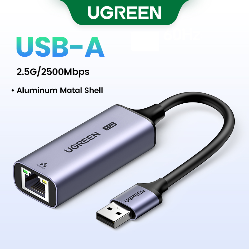 UGREEN USB Ethernet Adapter 2.5G 2500Mbps USB3.0 Network Card for Laptop PC NAS Server Windows Mac OS USB-A/C Internet Adapter. 