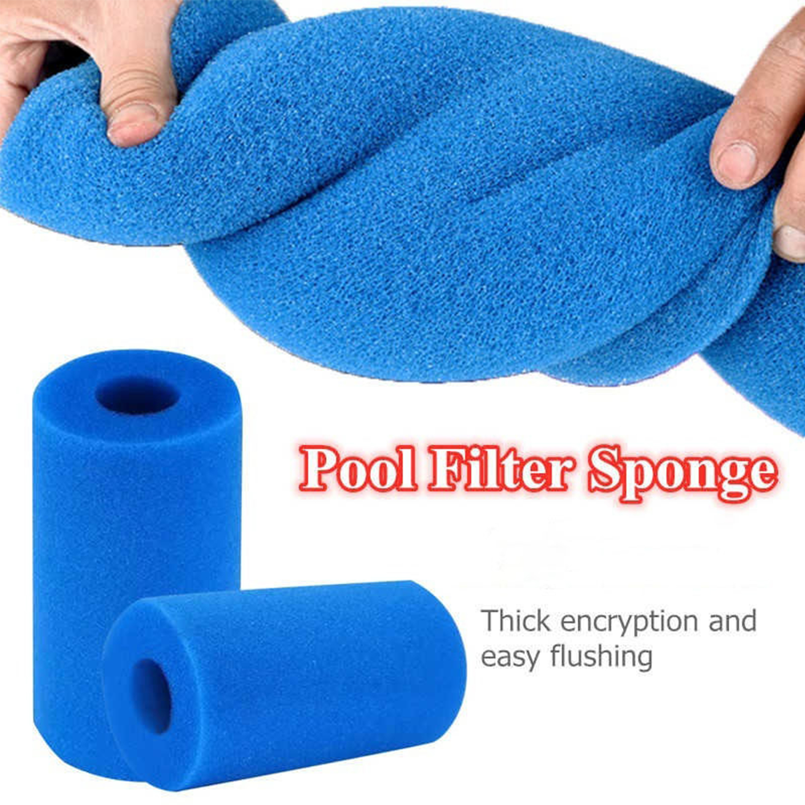 Reusable Pool Filter Sponge for Efficient Pool Maintenance High Density Foam Filter for Debris Leaves Hair Fur Washable Swimming Pool Filter. 