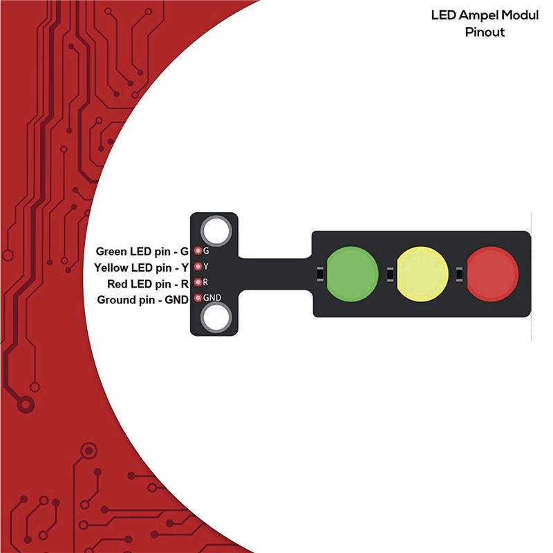 10x LED Traffic Light Module Creative DIY Mini Traffic Light 3.3-5V Compatible with for Arduino. 