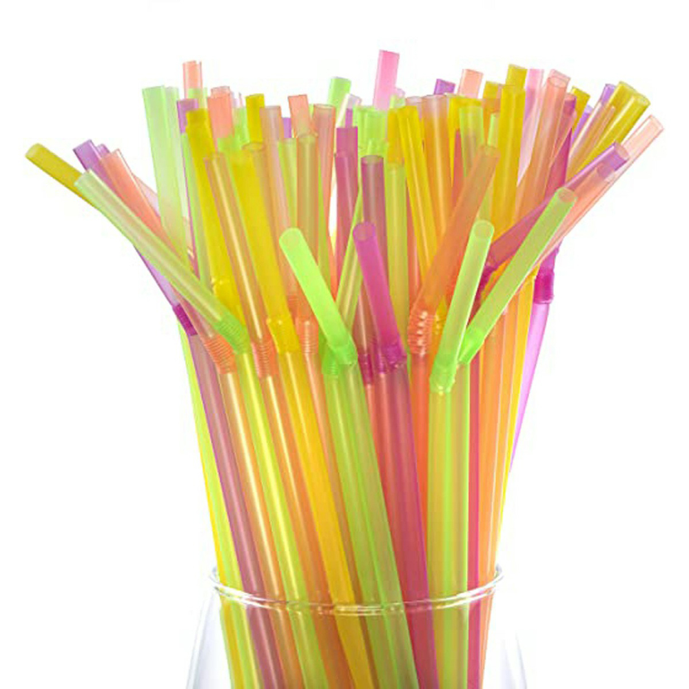 Straws Flexible juice Pipe - 100pcs. 