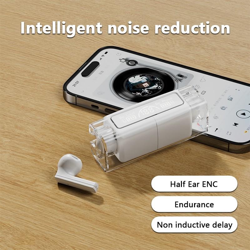 【FUPANG】TWS Smart Touch Wireless Bluetooth 5.3 Earbuds ENC Noise Reduction Sports Headphones Magnetic Rail Without Cover Earphones