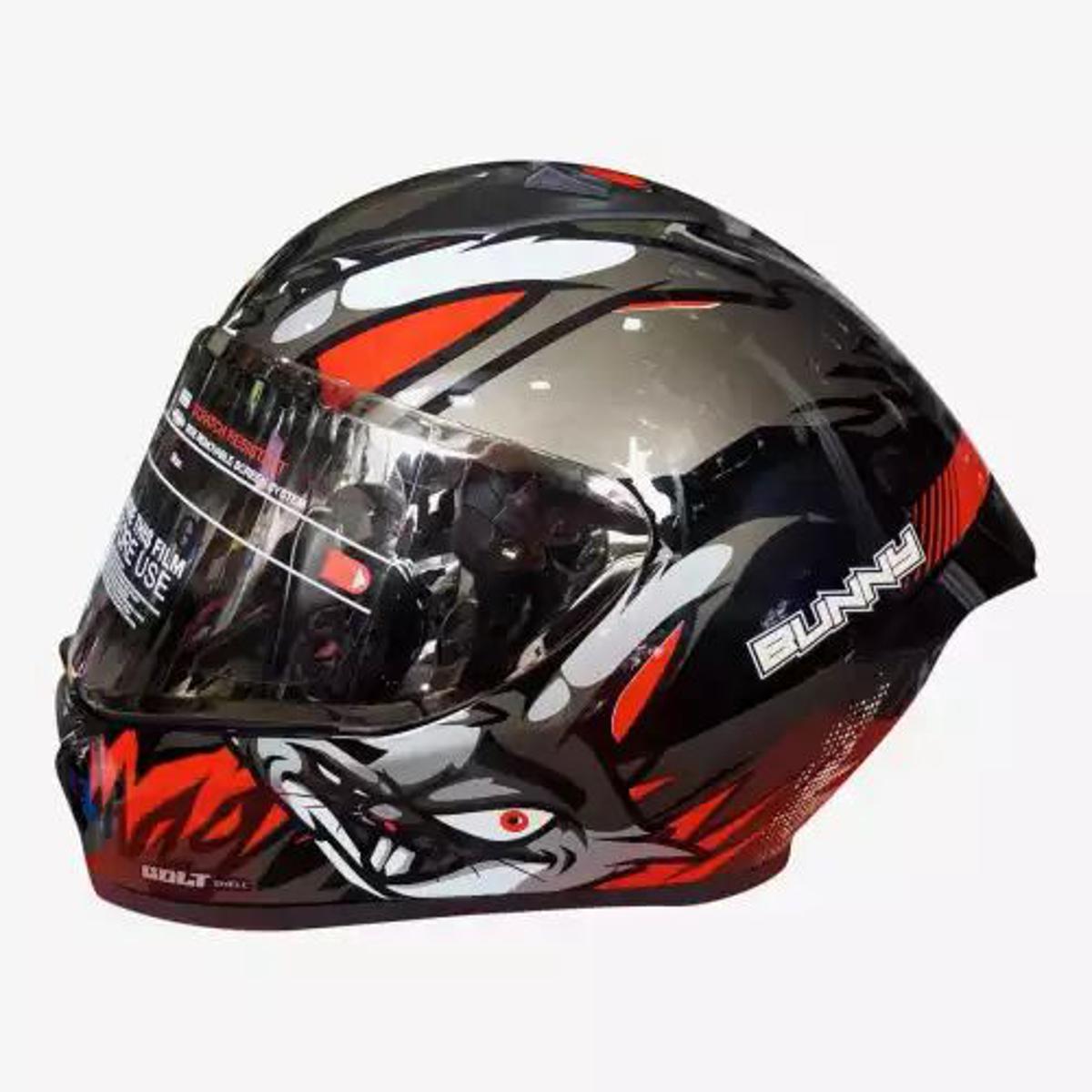 Vega Bolt Full Face Single Visor ISI/DOT Certified Helmet bike