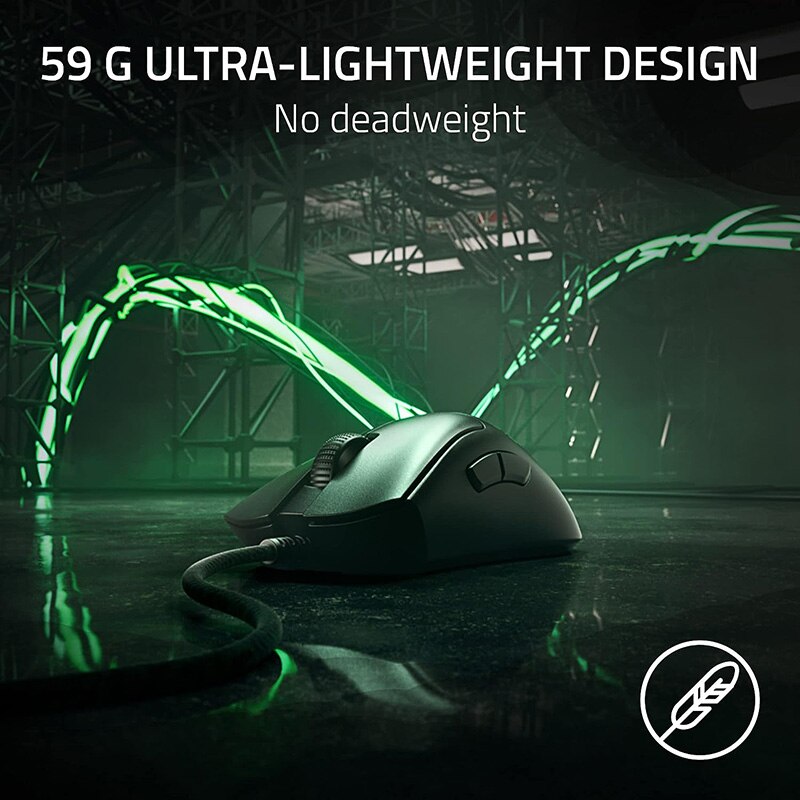 Razer DeathAdder V3 Wired Gaming Esports Mouse 59g Ultra-Lightweight Ergonomic Form Focus Pro 30K Optical Sensor. 