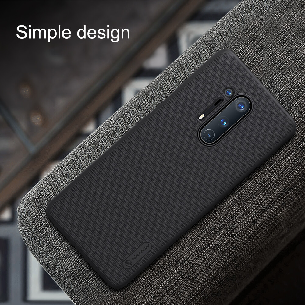 Nillkin ( 1 + 8 pro) oneplus 8 pro এর জন্য সুপার ফ্রস্টেড শিল্ড হার্ড কেস কভার-কালো (Back Case Cover For Smartphone). 