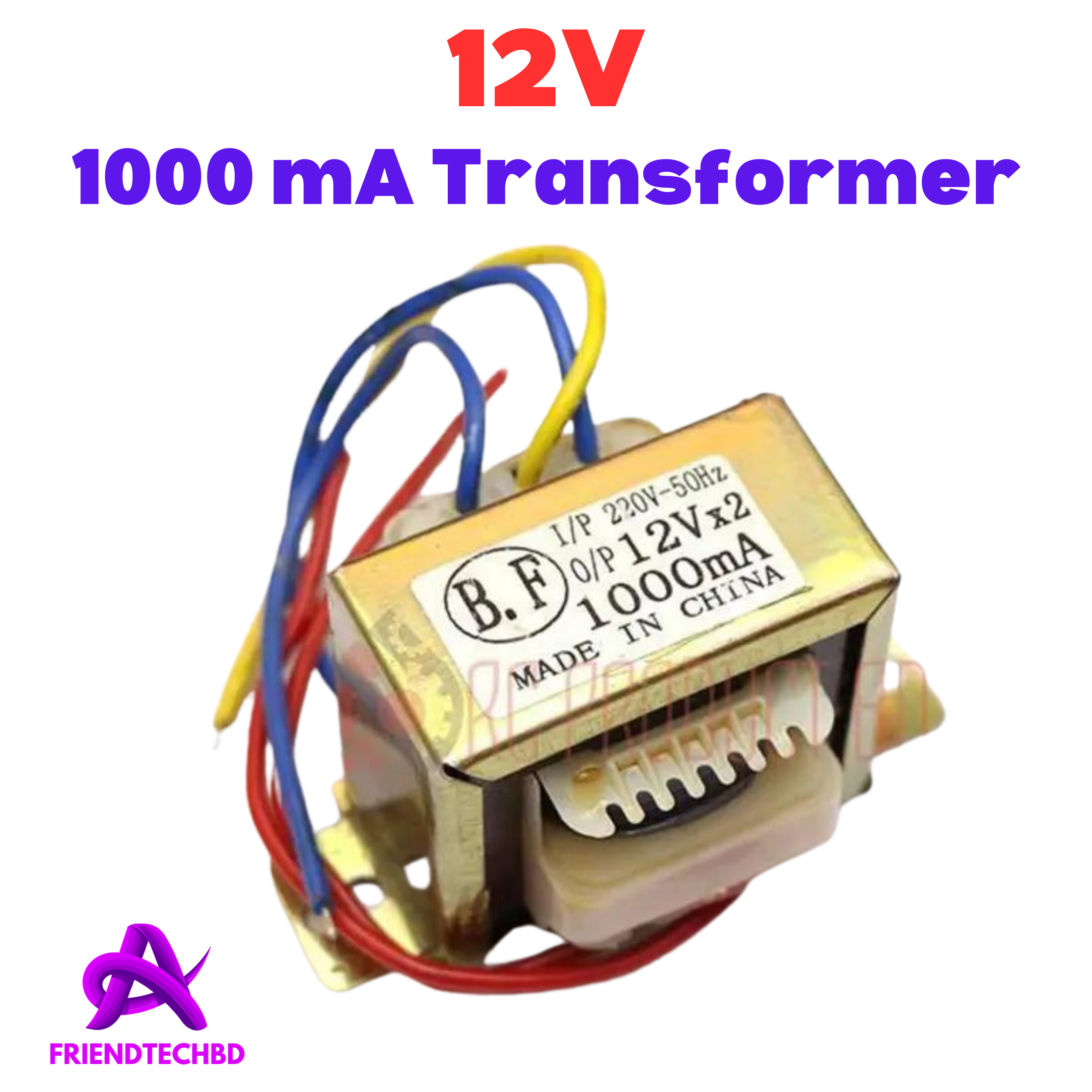 12v 1000 mA Transformer Input AC 220V 50Hz Output DC 12 Volt 1A Step Down Transformers For Power Supplies