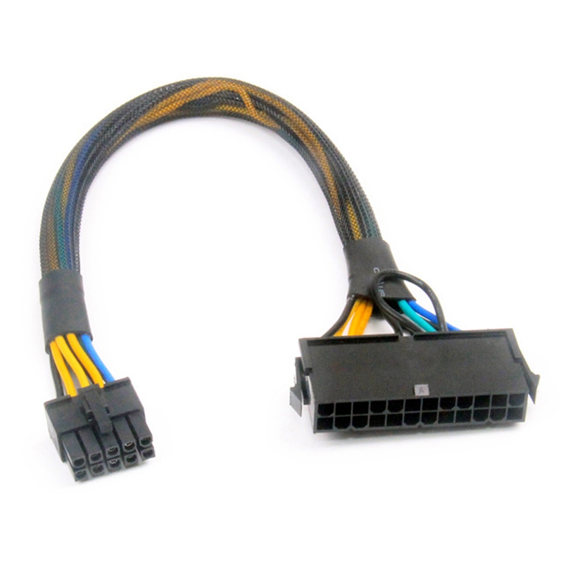 24 Pin to 10 Pin ATX PSU Main Power Adapter Braided Sleeved Cable for IBM for Lenovo PC and Servers 12-Inch(30cm)(null). 
