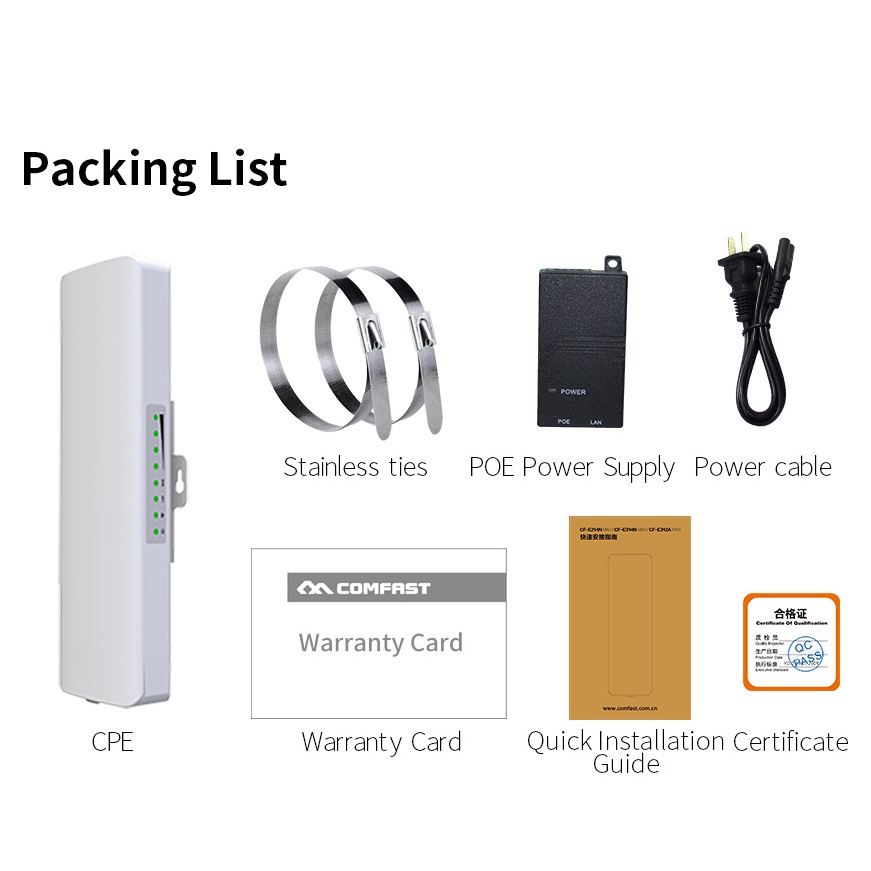 COMFAST CF-E314NV2 300Mbps 2.4GHz Outdoor Mini Wireless AP Bridge WIFI CPE Access Point Dual 2*14dBi WI-FI Antenna Nanostation. 