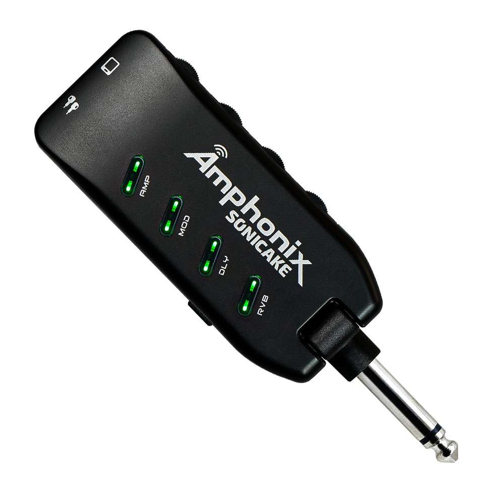 SONICAKE Bluetooth Headphone Guitar Amplifier Plug-In USB Chargable Portable Pocket Carry-On Bedroom Multi-Effects QAP-10